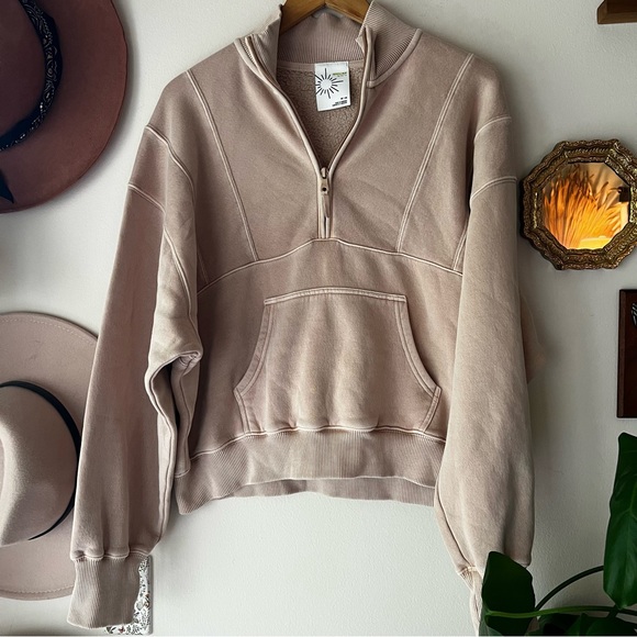 aerie Tops - AERIE quarter zip pullover sweatshirt Women’s SIZE MEDIUM